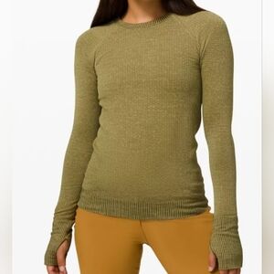Lululemon Rest Less Pullover Bubble Dot Hazel Green/Moss Green